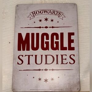 Hogwarts Muggle Studies Metal Sign